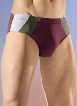 Viererpack Slips mit farbigen Einsätzen