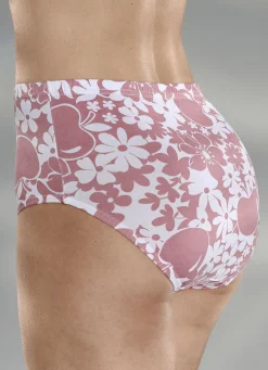 Viererpack Slips mit Floraldessin
