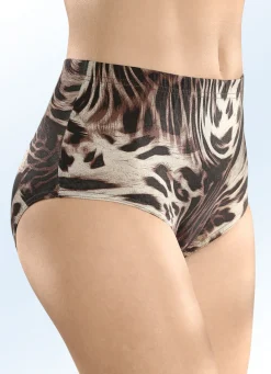 Viererpack Slips mit Raubtierdessin