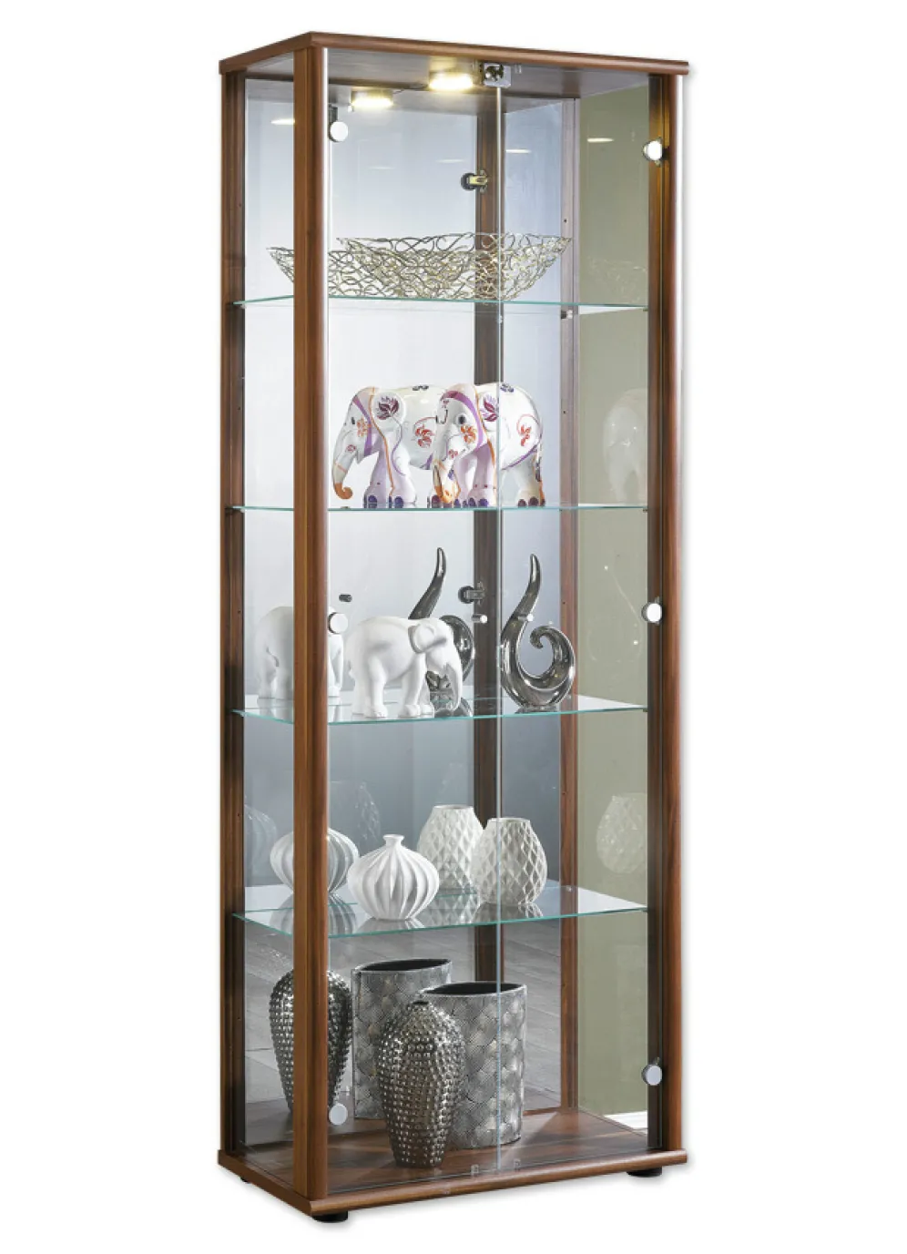 Vitrine, 2-türig, mit LED-Beleuchtung