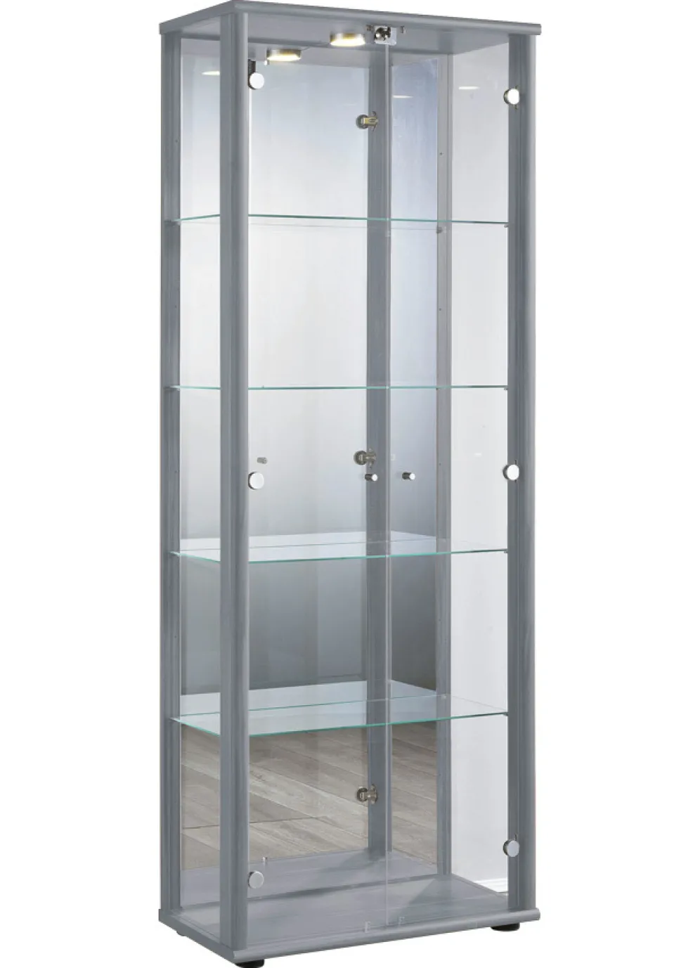 Vitrine, 2-türig, mit LED-Beleuchtung