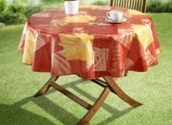 Wachstuch-Serie mit farblich abgestimmtem Schrägband