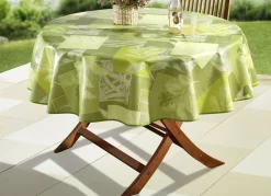 Wachstuch-Serie mit farblich abgestimmtem Schrägband