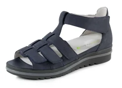 Waldläufer, bequeme Damen-Sandalen, Weite H, mit herausnehmbarem Fußbett