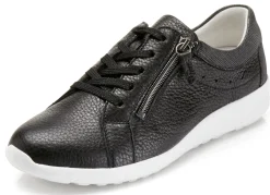 Waldläufer, bequeme Damen-Schnürschuhe, Weite K, mit herausnehmbarem Fußbett