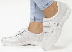 Waldläufer, bequeme Damen-Slipper, Weite H, mit herausnehmbarem Fußbett