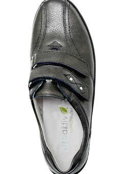 Waldläufer, bequeme Damen-Slipper, Weite H, mit herausnehmbarem Fußbett