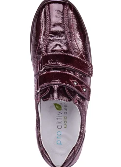 Waldläufer, bequeme Damen-Slipper, Weite H, mit herausnehmbarem Fußbett