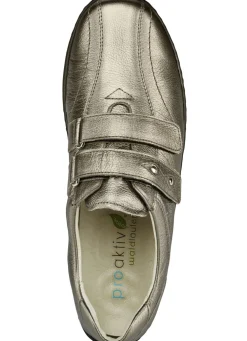 Waldläufer, bequeme Damen-Slipper, Weite H, mit herausnehmbarem Fußbett