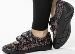 Waldläufer, bequeme Damen-Slipper, Weite H, mit herausnehmbarem Fußbett