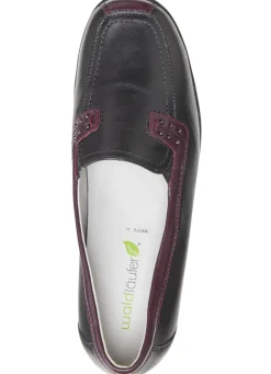 Waldläufer, bequeme Damen-Slipper, Weite H, mit herausnehmbarem Fußbett