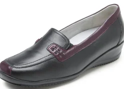 Waldläufer, bequeme Damen-Slipper, Weite H, mit herausnehmbarem Fußbett