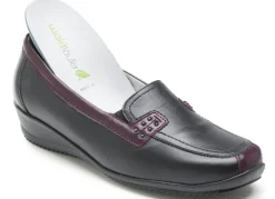 Waldläufer, bequeme Damen-Slipper, Weite H, mit herausnehmbarem Fußbett