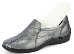 Waldläufer, bequeme Damen-Slipper, Weite H, mit herausnehmbarem Fußbett