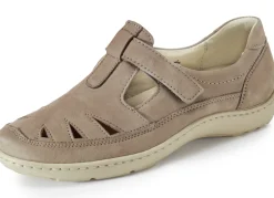 Waldläufer, bequeme Damen-Slipper, Weite H, mit herausnehmbarem Fußbett