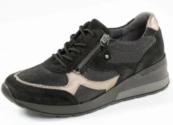 Waldläufer, bequeme Damen-Sneaker, Weite H, mit herausnehmbarem Fußbett