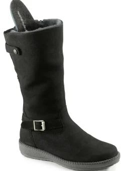 Waldläufer, gefütterte Damen-Stiefel, Winterschuhe, Weite H, mit Lammfell