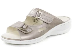 Waldläufer Pantolette mit Metallschmuck mit Glitzersteinchen