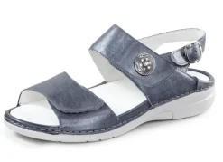 Waldläufer Sandale mit Metallschmuck mit Glitzersteinchen