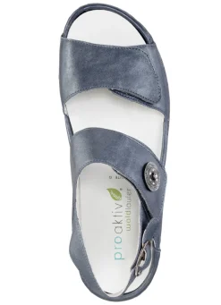 Waldläufer Sandale mit Metallschmuck mit Glitzersteinchen