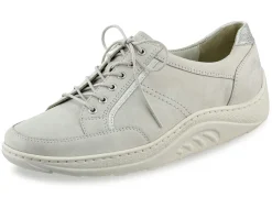 Waldläufer Schnürschuh mit edlen Metallicleder-Einsätzen