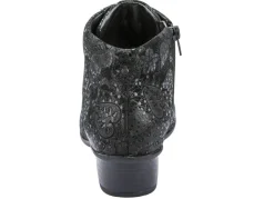 Waldläufer Schnür-Stiefelette mit floraler Prägung