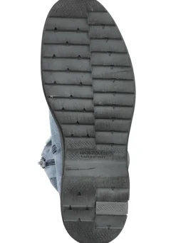 Waldläufer Schnür-Stiefelette mit kuscheligem Kragen aus Lammfell