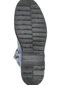 Waldläufer Schnür-Stiefelette mit kuscheligem Kragen aus Lammfell