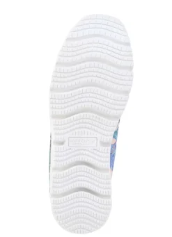 Waldläufer Slipper aus beschichtetem, floral bedrucktem Textilmaterial