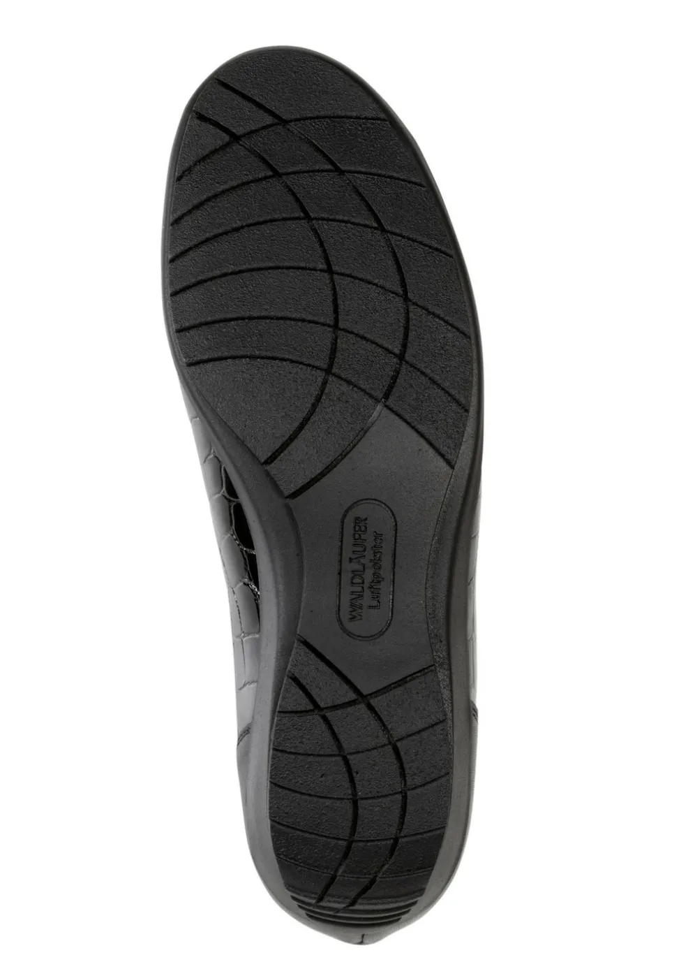 Waldläufer Slipper aus krokogeprägtem Lackleder und Nappaleder