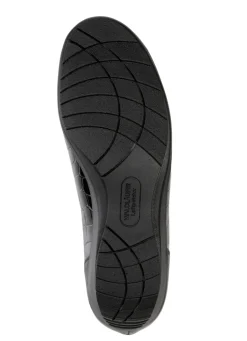 Waldläufer Slipper aus krokogeprägtem Lackleder und Nappaleder