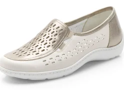 Waldläufer Slipper mit Leder-Massagefußbett