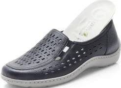 Waldläufer Slipper mit Leder-Massagefußbett