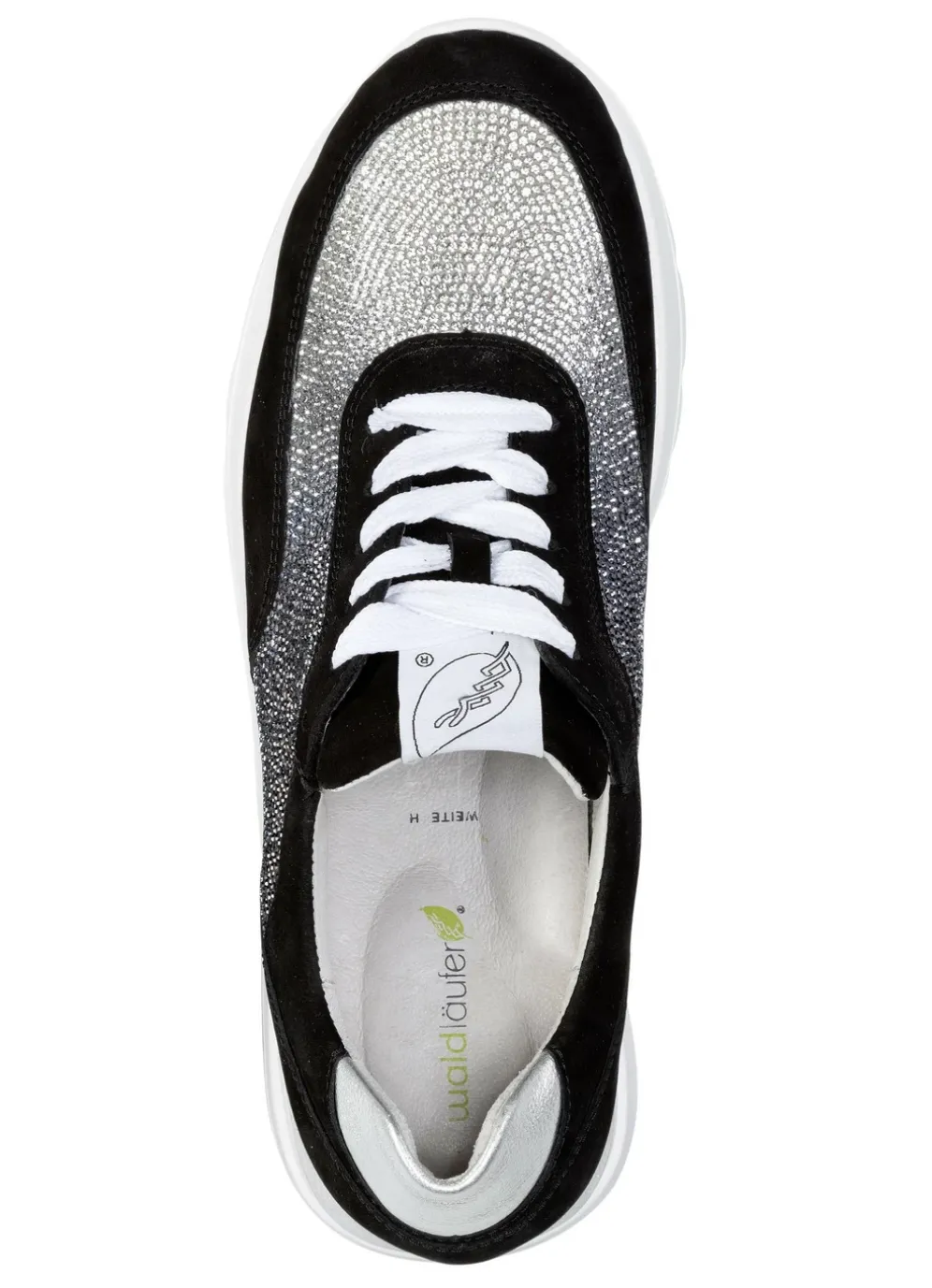 Waldläufer Sneaker mit farbverlaufenden, funkelnden Glitzersteinchen