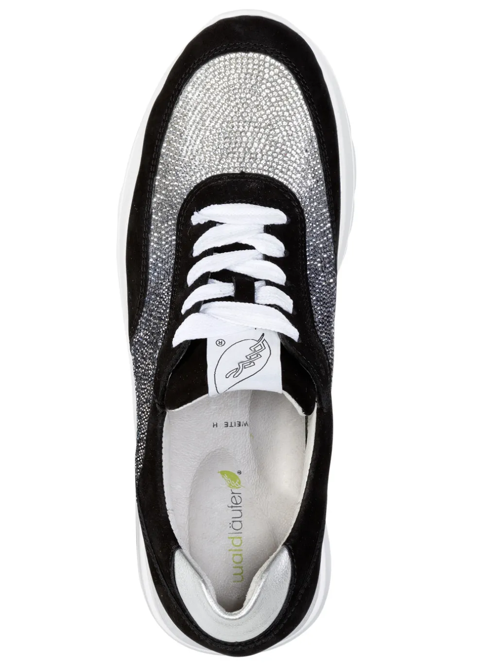 Waldläufer Sneaker mit farbverlaufenden, funkelnden Glitzersteinchen