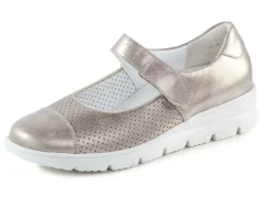 Waldläufer Spangenschuh aus teilweise gelochtem Leder