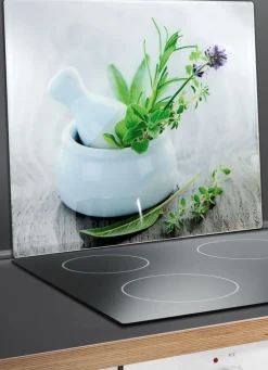 Wandblende aus Glas, Kräutergarten