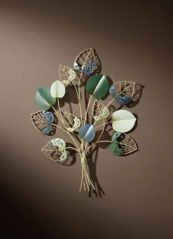 Wanddekoration Blätter aus Eisen