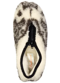 Warme Damen-Hausschuhe, mit Reißverschluss