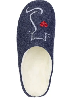 Warme Damen-Hausschuhe, mit Wolle