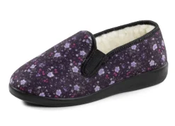 Warme Damen-Hausschuhe, Weite H, mit Wolle