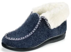 Warme Damen-Hausschuhe, Weite H, mit Wolle