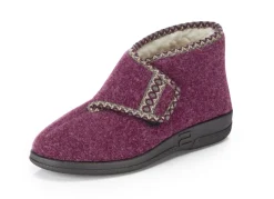Warme Damen-Hausschuhe, Weite H, mit Klettverschluss
