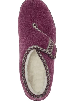 Warme Damen-Hausschuhe, Weite H, mit Klettverschluss