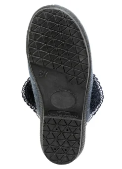 Warme Damen-Hausschuhe, Weite H, mit Wolle