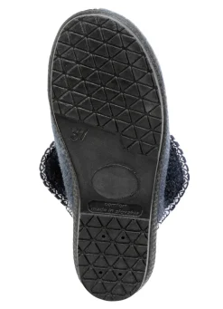 Warme Damen-Hausschuhe, Weite H, mit Wolle