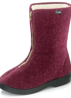 Warme Damen-Hausschuhe, Weite H, mit Reißverschluss