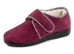 Warme Damen-Hausschuhe, Weite H, mit Klettverschluss