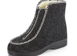 Warme Damen-Hausschuhe, Weite H, mit Reißverschluss