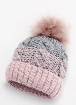 Warme Damen-Mütze, mit Umschlag